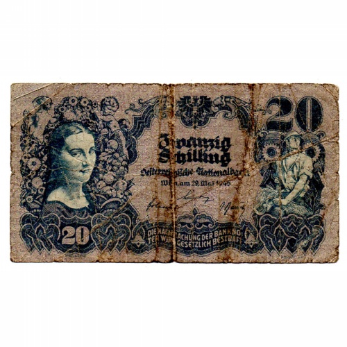 Ausztria 20 Schilling Bankjegy 1945