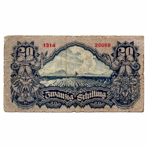 Ausztria 20 Schilling Bankjegy 1945