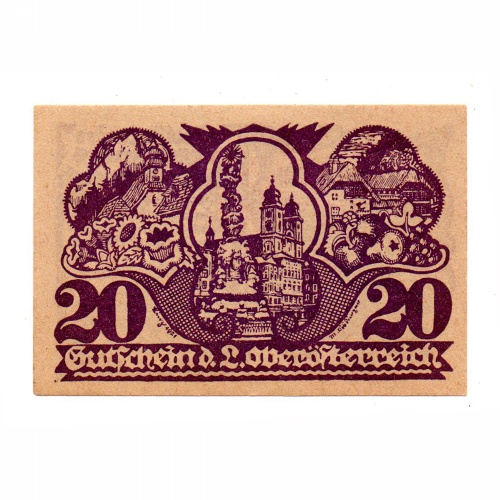 Ausztria Oberösterreich 20 Heller 1921 PS120b