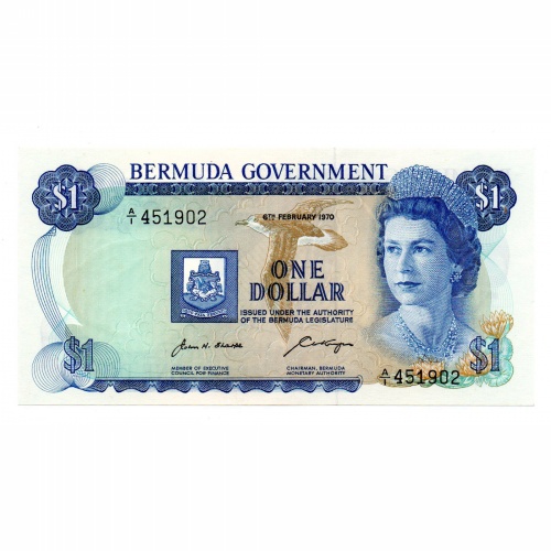 Bermuda 1 Dollár Bankjegy 1970 P23a