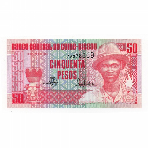 Bissau-Guinea 50 Peso Bankjegy 1990 P10