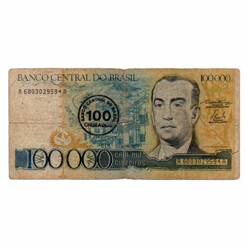 Brazilia 100000 Cruzeiros 100 Cruzados Bankjegy 1986 P208a