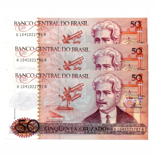 Brazilia 50 Cruzados Bankjegy 1986 P210a