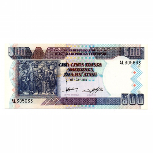 Burundi 500 Frank Bankjegy 1999 P38b