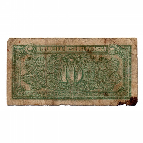 Csehszlovákia 10 Korona Bankjegy 1945 P60a