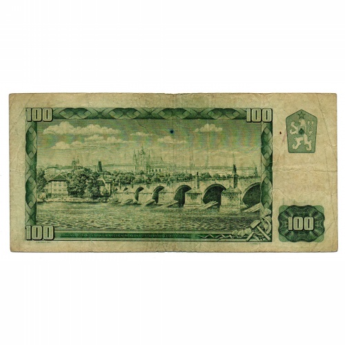 Csehszlovákia 100 Korona Bankjegy 1961 P91 D sorozat