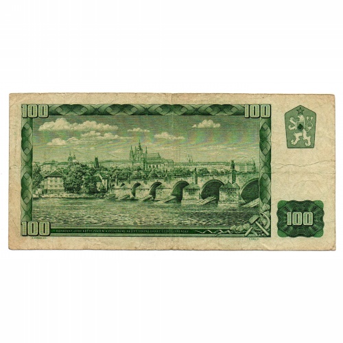 Csehszlovákia 100 Korona Bankjegy 1961 P91 X23 sorozat