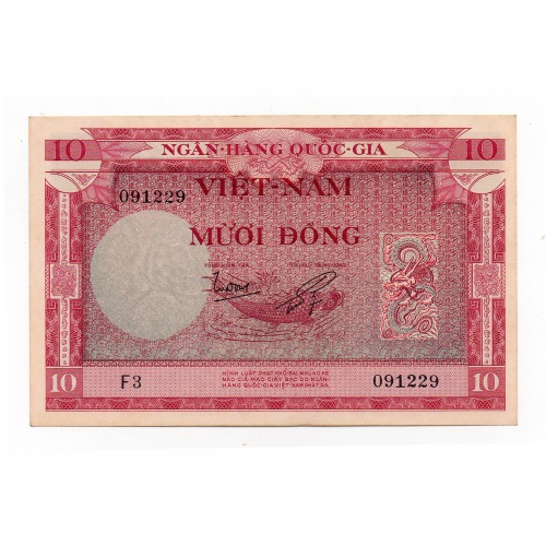 Dél-Vietnam 10 Dong Bankjegy 1955 P3a