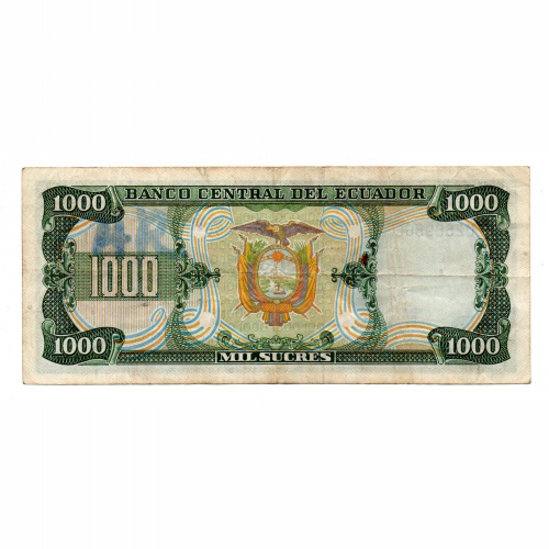 Ecuador 1000 Sucres Bankjegy 1984 P125a IM sorozat