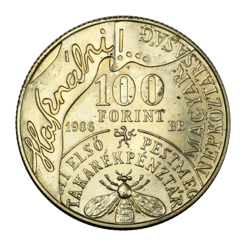 Fáy András 100 Forint 1986 BU