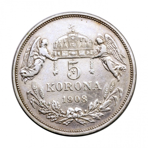 Ferenc József 5 Korona 1908 K-B VF