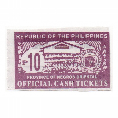 Fülöp-szigetek NEGROS ORIENTAL 10 Piso Official Cash Tickets