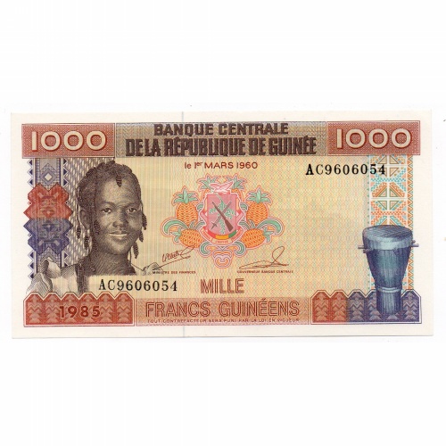 Guinea 1000 Frank Bankjegy 1985 P32a