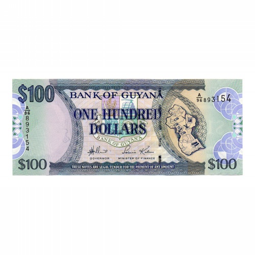 Guyana 100 Dollár Bankjegy 2006 P36a