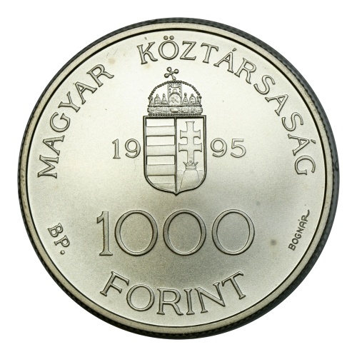 Integráció az Európai Unióba ECU ezüst 1000 Forint 1995 BU