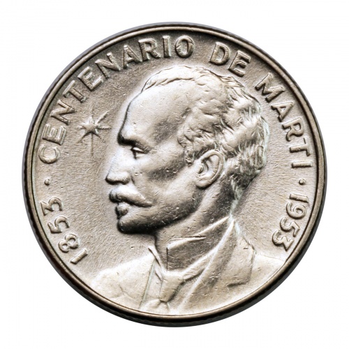 Kuba 25 Centavos 1953 José Martí