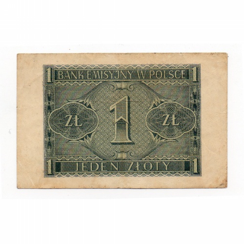 Lengyelország 1 Zloty Bankjegy 1941 P99b M99b