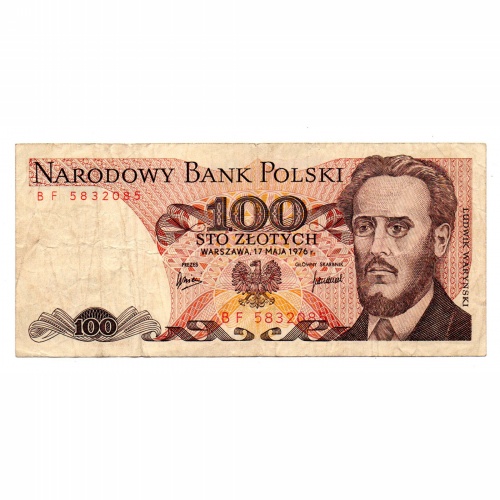 Lengyelország 100 Zloty Bankjegy 1976 P143b L146aa