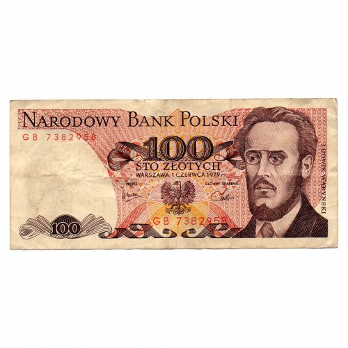 Lengyelország 100 Zloty Bankjegy 1979 P143c L151aa