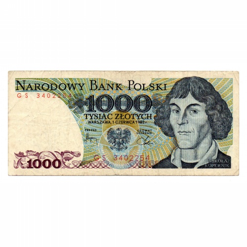 Lengyelország 1000 Zloty Bankjegy 1982 P146c L162b