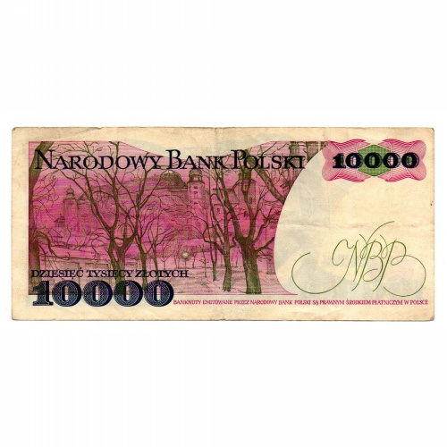 Lengyelország 10000 Zloty Bankjegy 1987 P151a L169a A sorozat