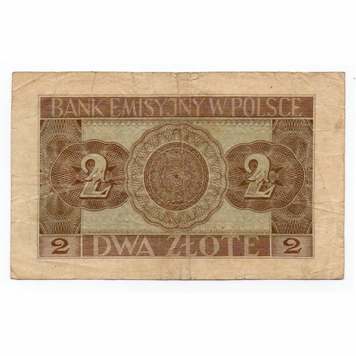 Lengyelország 2 Zloty Bankjegy 1940 P92 M92