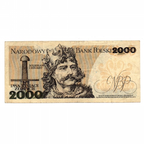 Lengyelország 2000 Zloty Bankjegy 1979 P147b L155bb