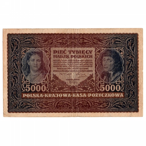 Lengyelország 5000 Márka Bankjegy 1920 P31 M31d