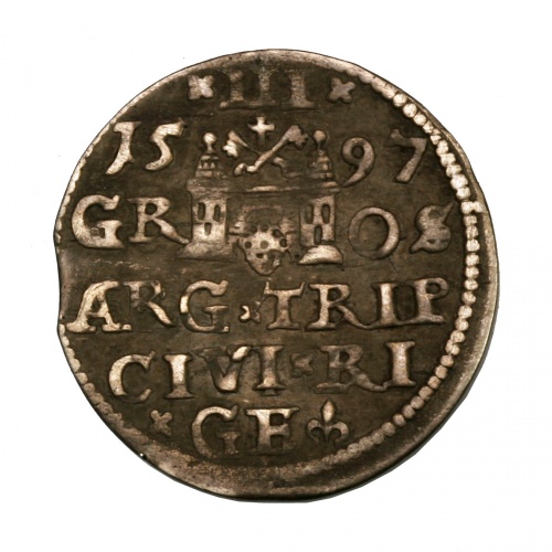 Lengyelország III. Zsigmond (Vasa) 3 Garas Trojak 1597 Riga