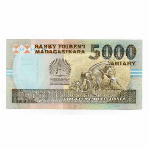 Madagaszkár 25000 Frank Bankjegy 1993 P74A