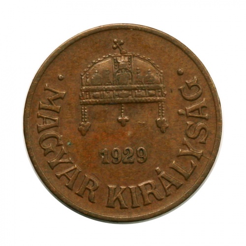 Magyar Királyság 1 Fillér 1929. BP. RITKA