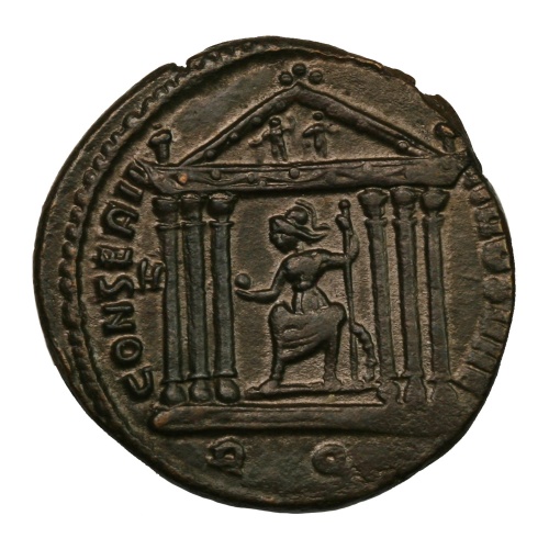 Maxentius Follis 307-312 CONSERV VRB SVAE RIC.VI.204var RITKASÁG