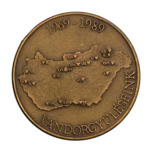 MÉE 20 éves a MÉE bronz emlékrem 1989 Budapest