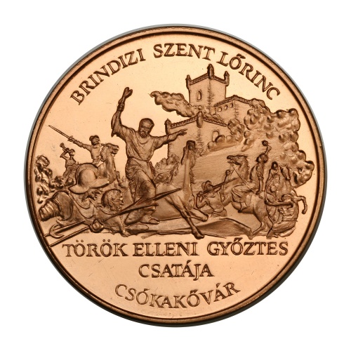 MÉE Móri Kapucinus rend fényezett bronz emlékérem 1995 Mór