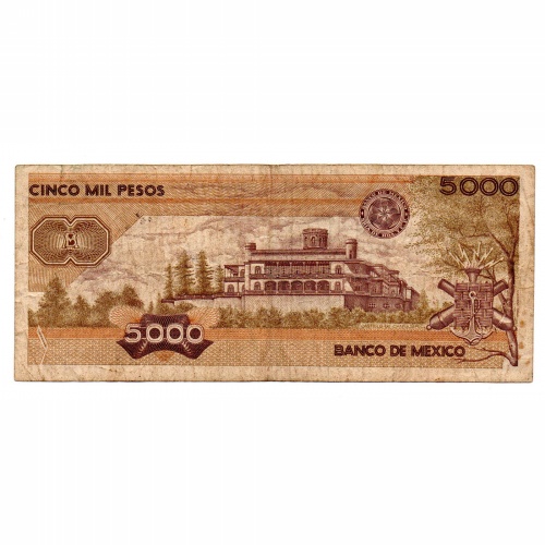 Mexikó 5000 Peso Bankjegy 1987 P88b