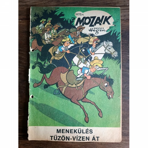 Mozaik 1975/4 Menekülés tűzön-vízen át Digedag képregény