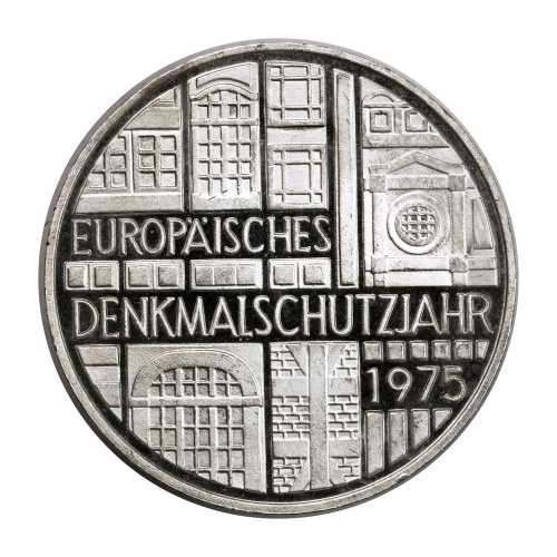 Németország ezüst 5 Márka 1975 F Európai Műemlékvédelmi Év Proof