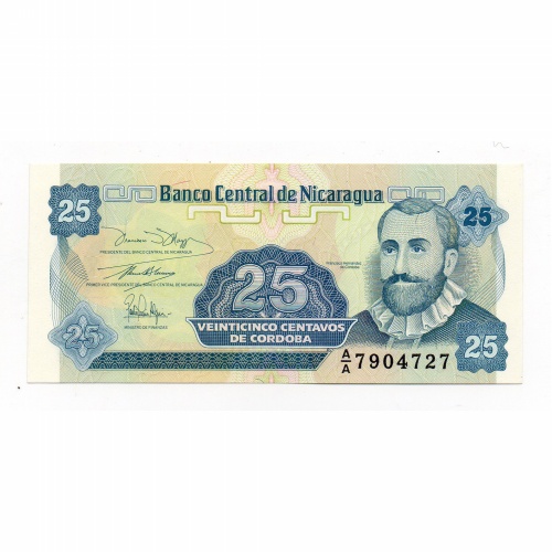 Nicaragua 25 Centavo Bankjegy 1991 P170a