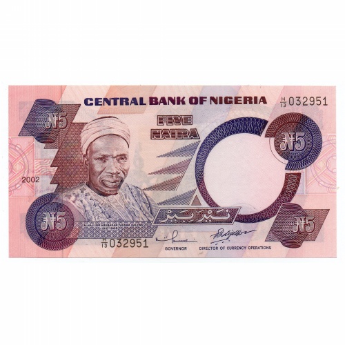 Nigéria 5 Naira Bankjegy 2002 P24g