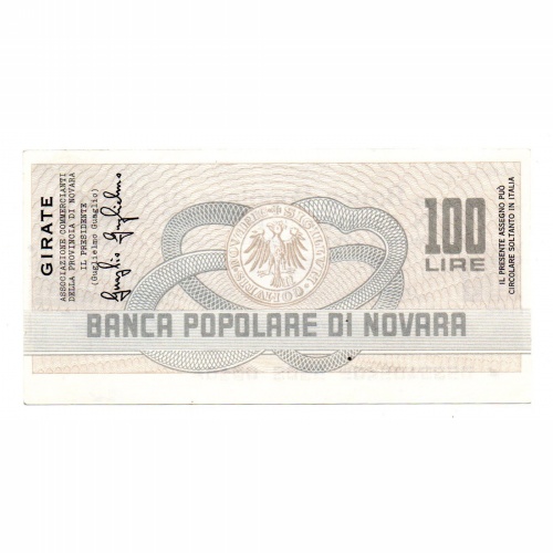 Olaszország 100 Líra 1976 Novara csekk-szükségpénz