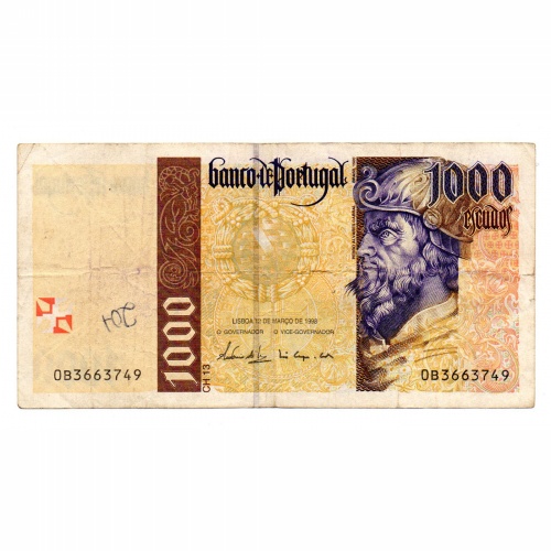 Portugália 1000 Escudo Bankjegy 1998 Március P188c