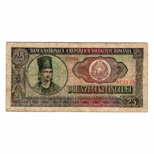 Románia 25 Lei Bankjegy 1966 P95a