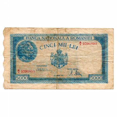 Románia 5000 Lei Bankjegy 1945 P56a