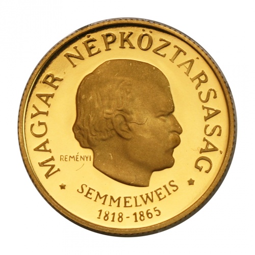 Semmelweis Ignác arany 50 Forint 1968 PP