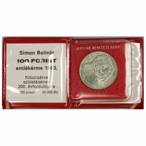 Simon Bolivár 100 Forint 1983 BU bliszterben