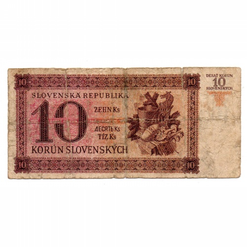 Szlovákia 10 Korona Bankjegy 1943 P6a