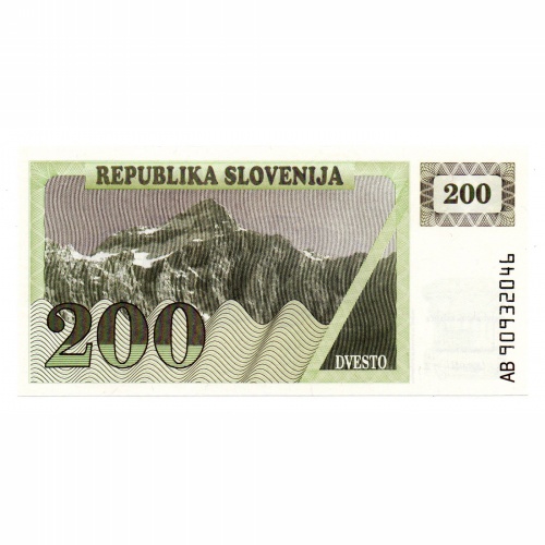 Szlovénia 200 Tolar Bankjegy 1990 P7a