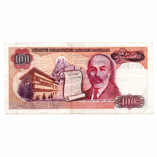 Törökország 100 Lira Bankjegy 1984 P194a