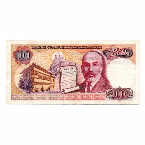 Törökország 100 Lira Bankjegy 1984 P194b