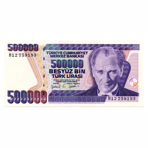 Törökország 500000 Líra Bankjegy 1970-1998 P212